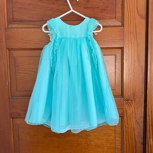 Girls sparkly blue dress